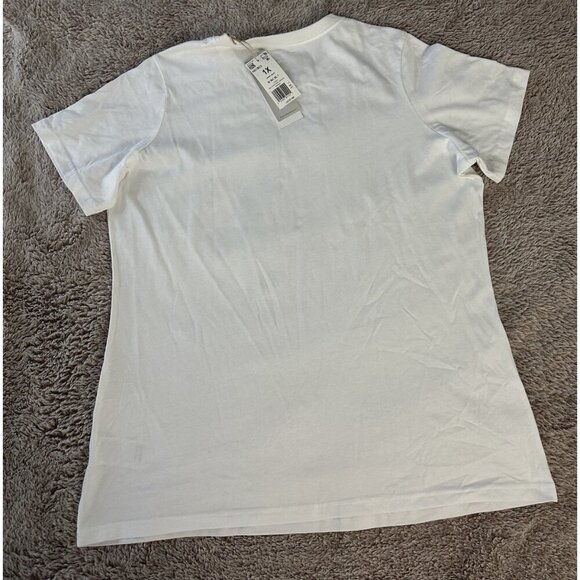 Adidas Womens Regular fit Short Sleeve Logo T-Shirt Shirt White Solid - Picture 6 of 11